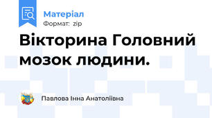 Вікторина Головний мозок людини.