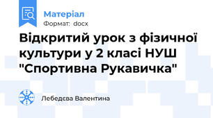 Відкритий урок з фізичної культури у 2 класі НУШ "Спортивна Рукавичка"