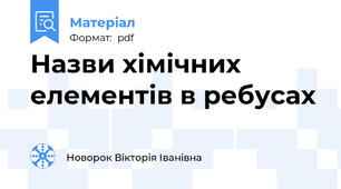 Назви хімічних  елементів в ребусах