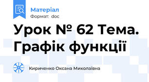 Урок № 62 Тема. Графік функції