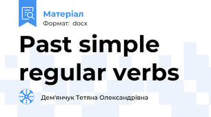 Past simple regular verbs
