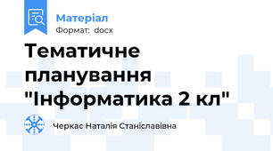 Тематичне планування "Інформатика 2 кл"