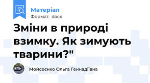 Зміни в природі взимку. Як зимують тварини?"