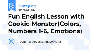 Fun English Lesson with Cookie Monster(Colors, Numbers 1-6, Emotions)