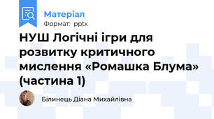 НУШ Логічні ігри для розвитку критичного мислення «Ромашка Блума» (частина 1)