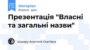 Презентація "Власні та загальні назви"