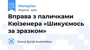 Вправа з паличками Кюїзенера «Шикуємось за зразком»