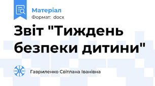 Звіт "Тиждень безпеки дитини"