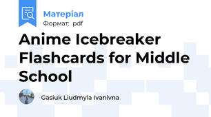 Anime Icebreaker Flashcards for Middle School
