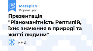 Презентація "Різноманітність Рептилій, їхнє значення в природі та житті людини"