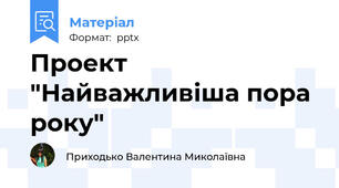 Проект "Найважливіша пора року"