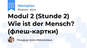 Modul 2 (Stunde 2) Wie ist der Mensch? (флеш-картки)