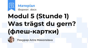 Modul 5 (Stunde 1) Was trägst du gern? (флеш-картки)