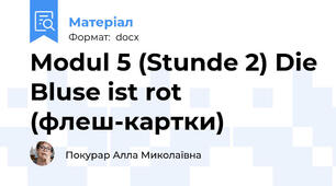 Modul 5 (Stunde 2) Die Bluse ist rot (флеш-картки)