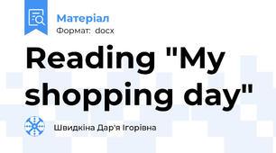 Reading "My shopping day"