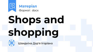 Shops and shopping