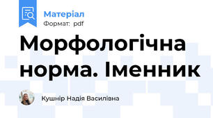Морфологічна норма. Іменник