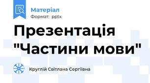 Презентація "Частини мови"