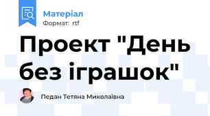 Проект "День без іграшок"