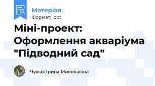 Міні-проект: Оформлення акваріума "Підводний сад"