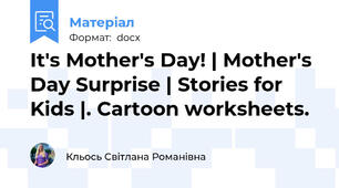 It's Mother's Day! | Mother's Day Surprise | Stories for Kids |. Cartoon worksheets.