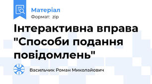 Інтерактивна вправа "Способи подання повідомлень"