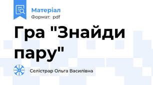 Гра "Знайди пару"