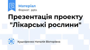 Презентація проекту   "Лікарські рослини"