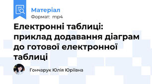 Електронні таблиці: приклад додавання діаграм до готової електронної таблиці