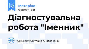 Діагностувальна робота "Іменник"