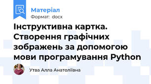Інструктивна картка. Створення графічних зображень за допомогою мови програмування Python