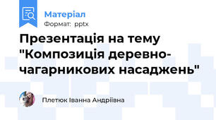 Презентація на тему "Композиція деревно- чагарникових насаджень"