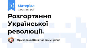 Розгортання Української революції.