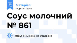 Соус молочний № 861