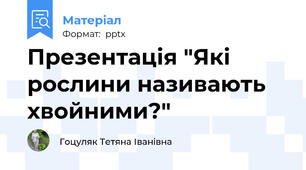 Презентація "Які рослини називають хвойними?"