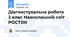 Діагностувальна робота 2 клас Навколишній світ РОСТОК