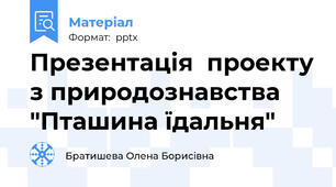 Презентація  проекту з природознавства "Пташина їдальня"