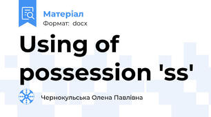Using of possession 's\s'