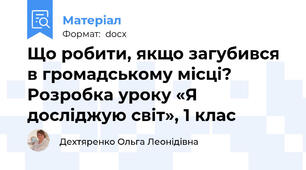 Що робити, якщо загубився в громадському місці? Розробка уроку «Я досліджую світ», 1 клас