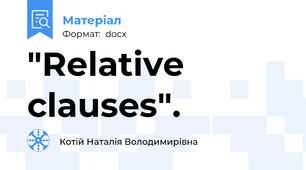 "Relative clauses".