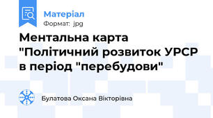 Ментальна карта "Політичний розвиток УРСР в період "перебудови"