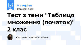 Тест з теми "Таблиця множення (початок)" 2 клас