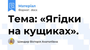 Тема: «Ягідки на кущиках».