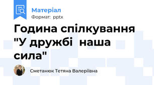 Година спілкування "У дружбі  наша  сила"