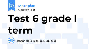 Test 6 grade I term