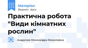 Практична робота "Види кімнатних рослин"