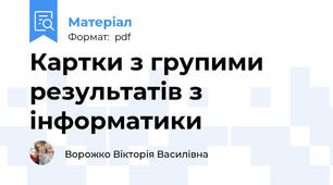 Картки з групими результатів з інформатики