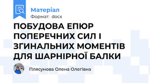 ПОБУДОВА ЕПЮР ПОПЕРЕЧНИХ СИЛ І ЗГИНАЛЬНИХ МОМЕНТІВ ДЛЯ ШАРНІРНОЇ БАЛКИ
