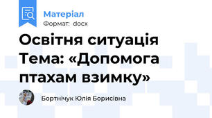 Освітня ситуація Тема: «Допомога птахам взимку»