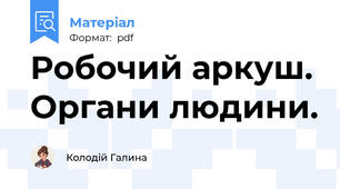 Робочий аркуш. Органи людини.
